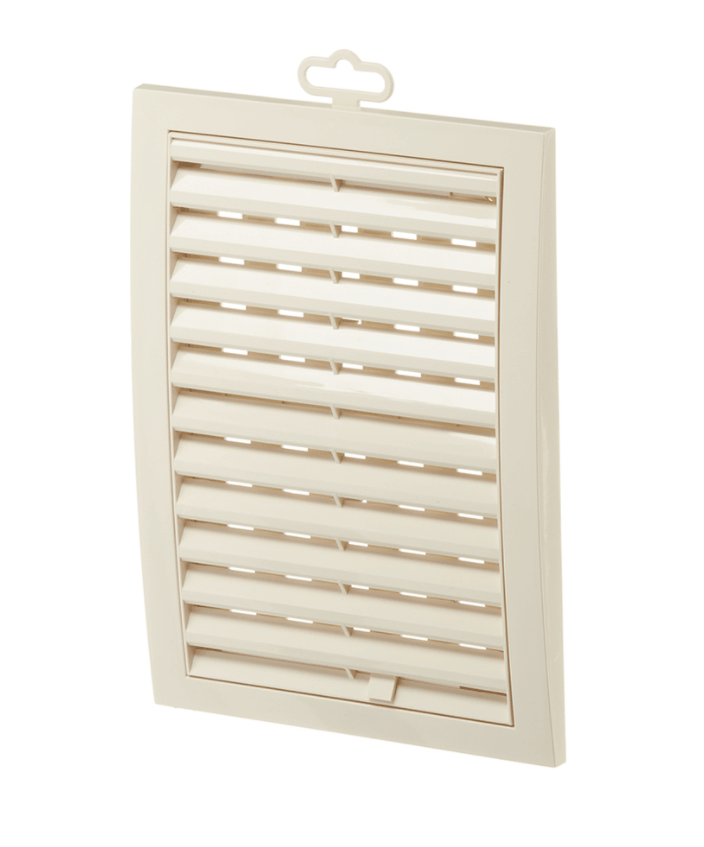 Решетка пластиковая жалюзийная ERA 1515РРП Ivory (150х150мм)