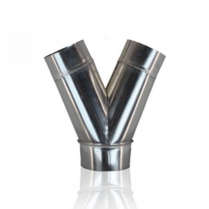 Тройник Y-образный (штаны) D 355 мм оцинкованная сталь